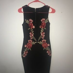 Skin tight mini dress.